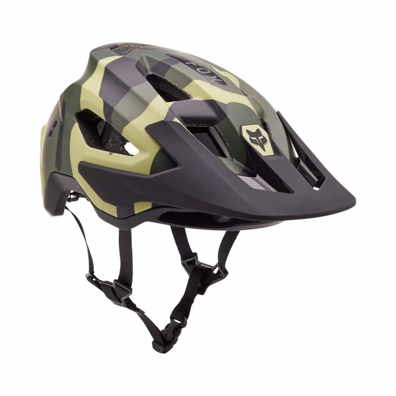 Fox Speedframe Mountain Bike Helmet In Camo Green-1